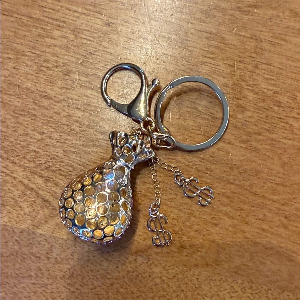 Crystal rhinestone, money, bag, purse, charm key ring - Picture 3 of 4